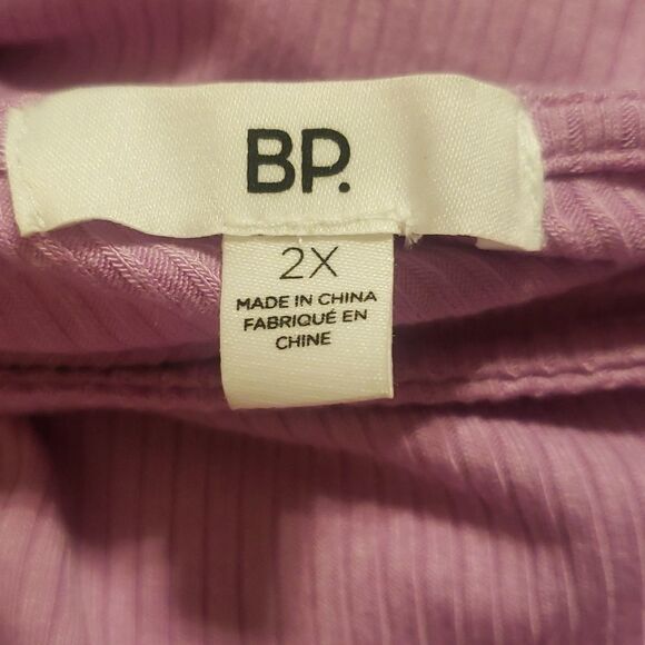 BP Nordstrom Womens One Shoulder Rib Cropped Tank‎ Top Purple Tulip Size 2X NWOT - Picture 3 of 4